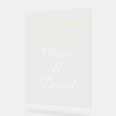 Luxe Beige Script Name Welcome (Angle)