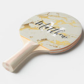 Luxe & Beroep Goud Metallic Ping Pong Paddle Tafeltennisbatje (Voorkant Gekanteld)