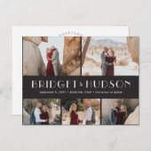 Luxe bewerkbare kleur voor Collage slaat het Brief Briefkaart (Voorkant / Achterkant)