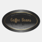 Luxe Black and White Étiquette Gold Frame (Devant)