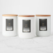 Luxe Black and White Étiquette Gold Frame (Bouteilles)