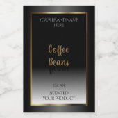 Luxe Black and White Étiquette Gold Frame (Étiquettes simples)