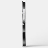 Luxe Black Bling Sparkle Diamond Aangepaste naam Case-Mate iPhone Case (Achterkant / Links)