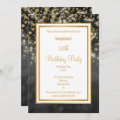 LUXE BLACK GOLD ANNIVERSAIRE INVITATION (Devant / Derrière)