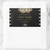 Luxe Black Gold Étiquettes Rose Bijoux Logo (Sac)