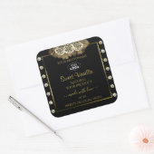 Luxe Black Gold Étiquettes Rose Bijoux Logo (Enveloppe)