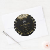 Luxe Black Gold Étiquettes Rose Bijoux Logo (Enveloppe)