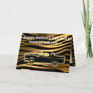 Luxe Black Gold Father Day Bedankkaart