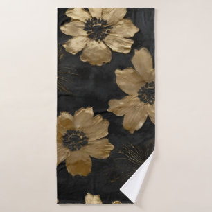 Luxe Black Gold Floral Maison Décor