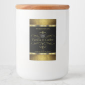 Luxe Black Gold-grenzen productlabels Logo Voedselcontainer Etiket (Voorkant)