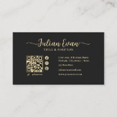 Luxe Black Gold Lash Technicien Carte de visite (Dos)