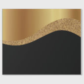 LUXE BLACK GOLD PATROON WRAPPING PAPIER GIFT WRAP (Vlak)