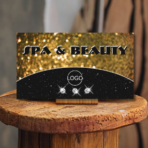 Luxe Black Gold Sparkle Glitter Stijlvol Logo toev Visitekaartje