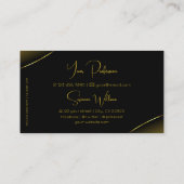 Luxe Black met Gold Decor Sparkle Diamonds Luxe Visitekaartje (Achterkant)