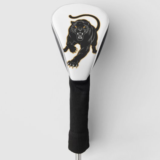Luxe Black Panther hoofddeksel Golfheadcover (Voorkant)