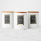 Luxe Black Product Packaging Étiquette Gold Frame (Bouteilles)