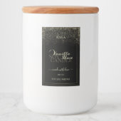 Luxe Black Product Packaging Étiquette Gold Frame (Devant)