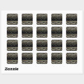 Luxe Black Sparkling Produit Étiquette Gold Frame (Feuille)
