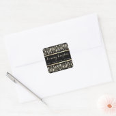 Luxe Black Sparkling Produit Étiquette Gold Frame (Enveloppe)