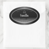 Luxe Black White Product Label Silver Lijst Logo (Tas)
