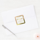 Luxe Blanc Or Zèbre Imprimé Beurre Étiquette (Enveloppe)