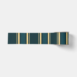 Luxe Blauw Groen Goud Streep Cadeaupapier Patroon Grosgrain Lint