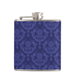 Luxe blauwe damesbehang heupfles