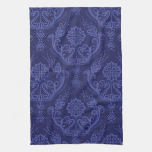 Luxe blauwe damesbehang theedoek