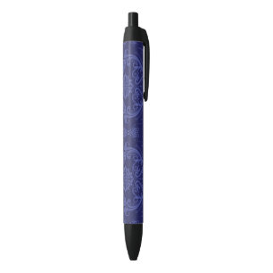 Luxe blauwe damesbehang zwarte inkt pen