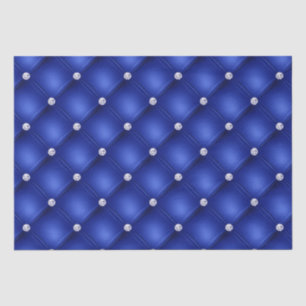 Luxe Blauwe Diamant Gestoffeerd Patroon Tissuepapier