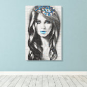 Luxe Blauwe Elegantie Canvas Art (Insitu (Houten vloer))