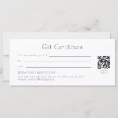 Luxe blauwe gouden marmeren QR-code cadeaubon (Achterkant)