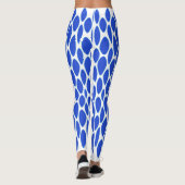 Luxe Blauwe Python Huidpatroon Leggings (Achterkant)