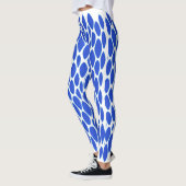 Luxe Blauwe Python Huidpatroon Leggings (Links)