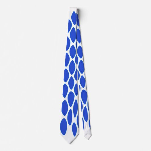 Luxe Blauwe Python Huidpatroon Stropdas (Voorkant)