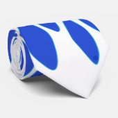 Luxe Blauwe Python Huidpatroon Stropdas (Opgerold)
