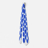 Luxe Blauwe Python Huidpatroon Stropdas (Achterkant)