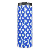 Luxe Blauwe Python Huidpatroon Thermosbeker (Achterkant)