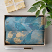 Luxe Blauwgroen en gouden bruiloft botanische deco Tissuepapier (Geschenk)