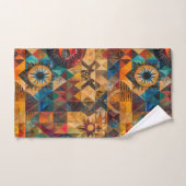 Luxe Blauwgroen "Erfelijke Artisticiteit" Pluche b Bad Handdoek (Handdoek)