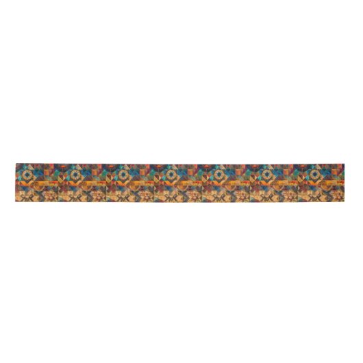 Luxe Blauwgroen "Erfelijke Artistry" Satin Ribbon Lint (Voorkant)