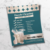 Luxe Blauwgroen Geometrische Gold Circles House Cl Flyer