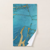 LUXE BLAUWGROEN WITTE, GOUDE, GEREEDSCHAP MET TOWE BAD HANDDOEK (Handdoek)