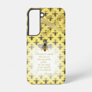 Luxe Bleekgele Gouden Bij Matrix Bijbel Koninginbi Samsung Galaxy Hoesje