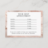 Luxe, Bleu-Beige, Fleur, Rappel Rendez-Vous (Dos)