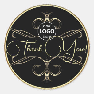 Luxe Bloei Gouden Dank U Labels Logo
