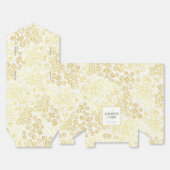 Luxe bloeien chique winter wit en goud bruiloft bedankdoosjes (Ongevouwen)