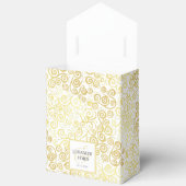 Luxe bloeien chique winter wit en goud bruiloft bedankdoosjes (Open)