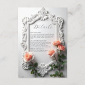 Luxe Bloemen Lijst Details Informatiekaartje (Voorkant)