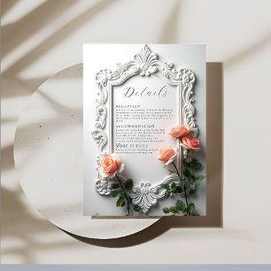 Luxe   Bloemen Lijst Details Informatiekaartje
